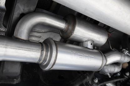 2025-Up Ram 1500 3.0L SST SO Armor Pro 3 inch Cat-back 2.5 Inch Dual Split Rear Exhaust with Carbon Fiber Tips MBRP-4