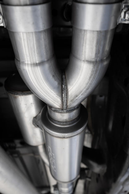 2025-Up Ram 1500 3.0L SST SO Armor Pro 3 inch Cat-back 2.5 Inch Dual Split Rear Exhaust with Carbon Fiber Tips MBRP-5