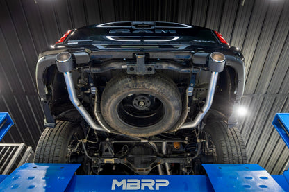 2025-Up Ram 1500 3.0L SST SO Armor Pro 3 inch Cat-back 2.5 Inch Dual Split Rear Exhaust with Carbon Fiber Tips MBRP-6