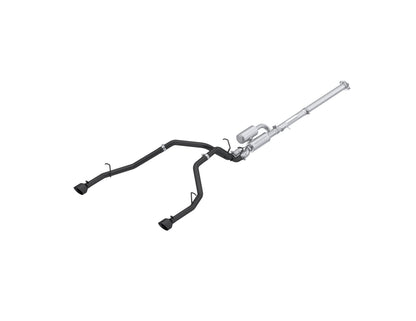 2025-Up Ram 1500 3.0L SST SO Armor BLK 3 inch Cat-back 2.5 Inch Dual Split Rear Exhaust with Black Tips MBRP