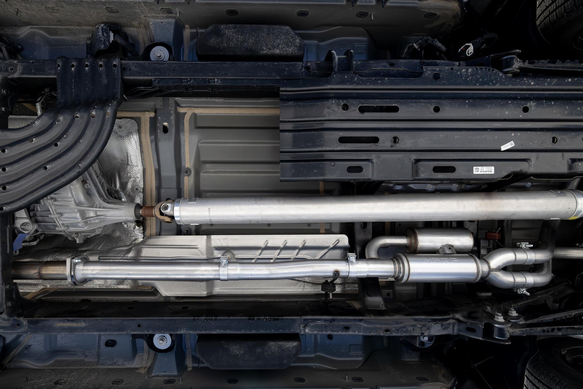 2025 Ram 1500 3.0L SST SO Armor BLK 3 inch Cat-back 2.5 Inch Dual Split Rear Exhaust with Black Tips MBRP-1