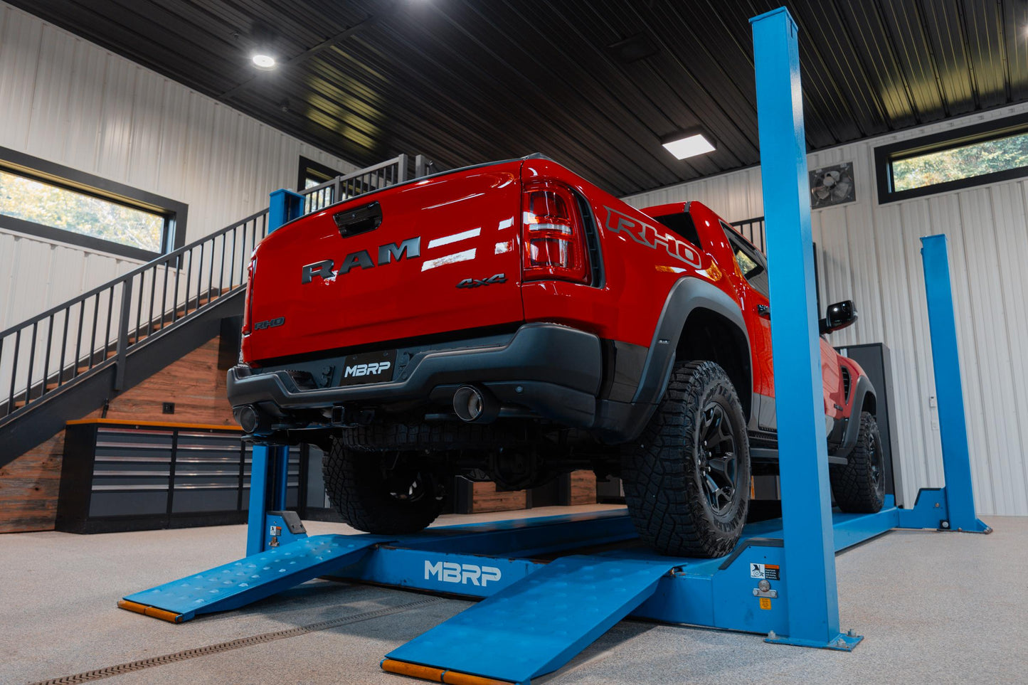 2025-UP Ram 1500 RHO 3.0L HO, Armor Pro 3-Inch Cat-Back Dual Split Rear with Carbon Fiber Tips, MBRP-1