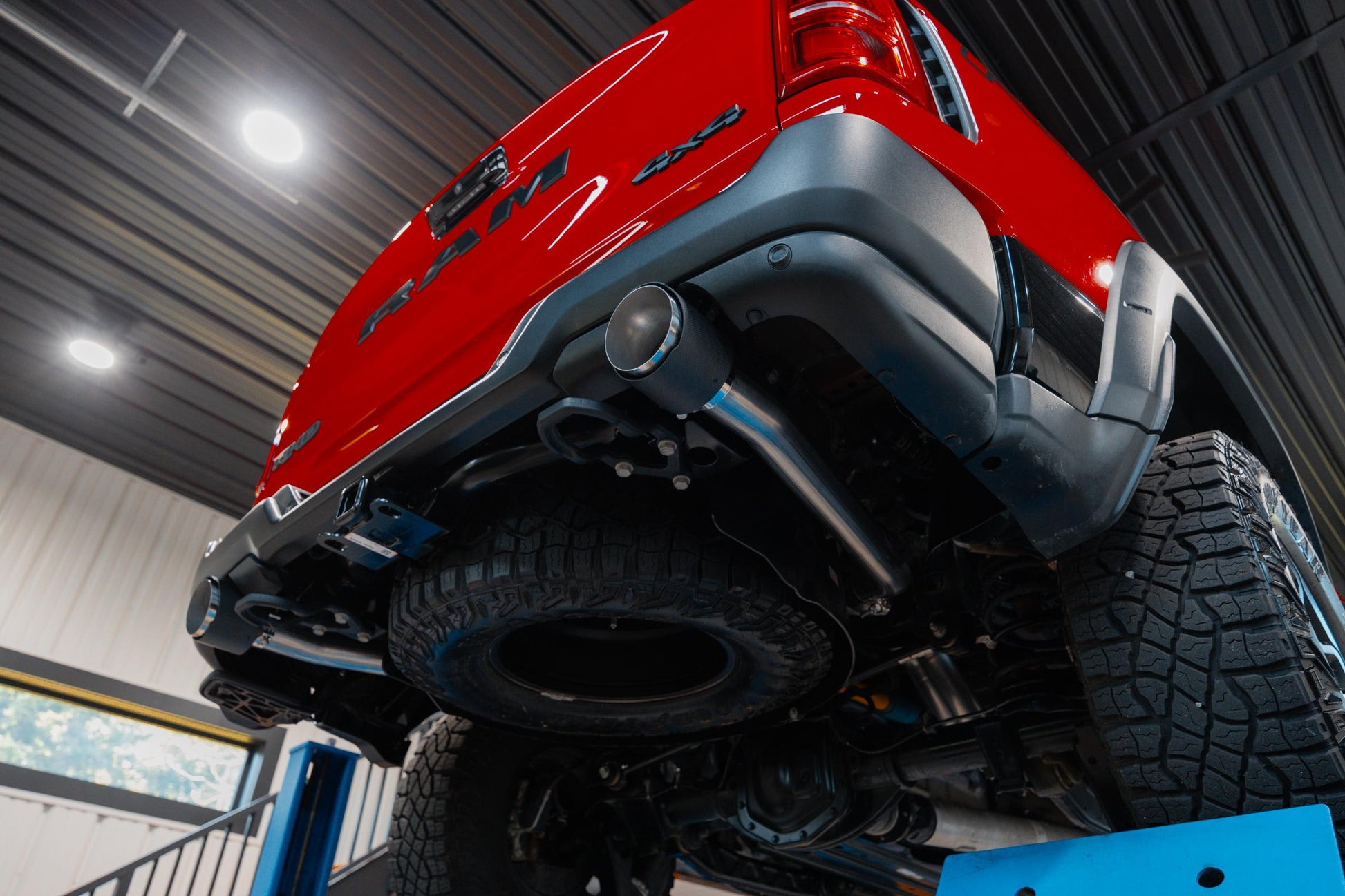 2025-UP Ram 1500 RHO 3.0L HO, Armor Pro 3-Inch Cat-Back Dual Split Rear with Carbon Fiber Tips, MBRP-3