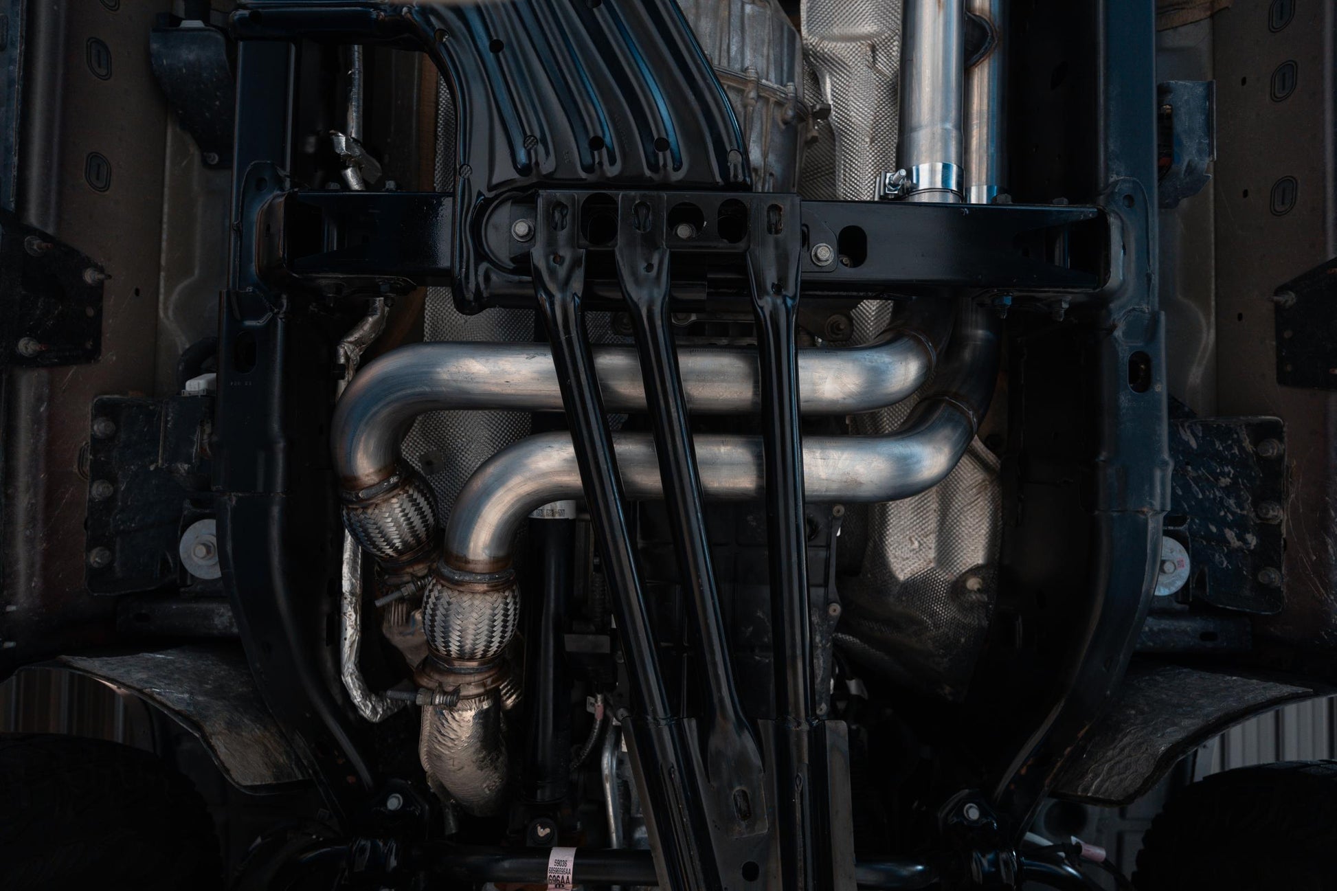 2025-UP Ram 1500 RHO 3.0L HO, Armor Pro 3-Inch Cat-Back Dual Split Rear with Carbon Fiber Tips, MBRP-4