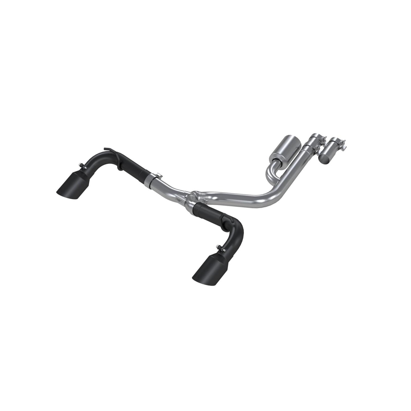 21-24 Ford Bronco Sport 2.0L EcoBoost Black Coated Aluminized Steel 2.5 Inch Resonator-Back Dual Split Rear Exit Exhaust System MBRP
