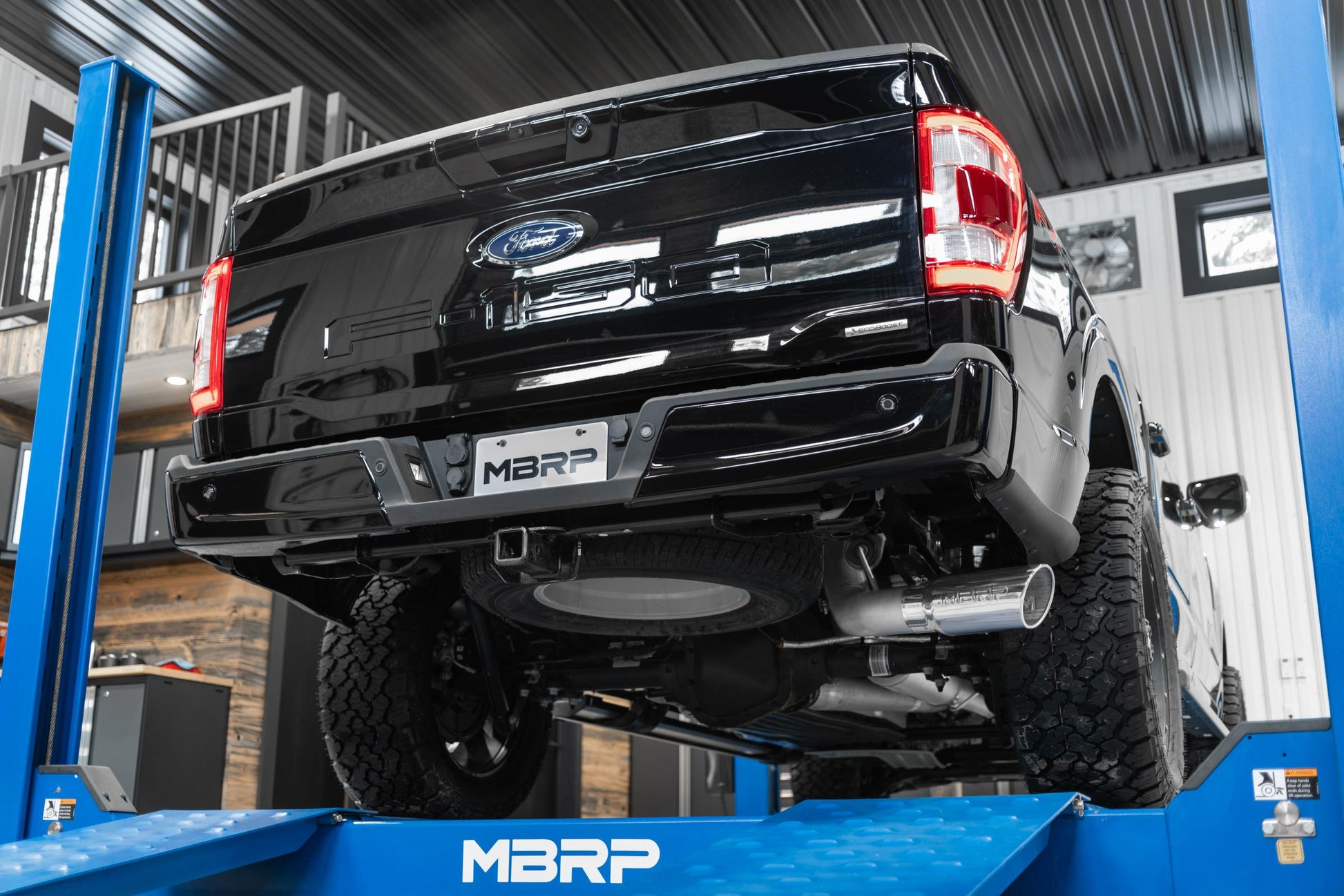 21-Up Ford F-150 4 Inch Cat Back Single Side Race version T409 Stainless Steel Exhaust System MBRP-5
