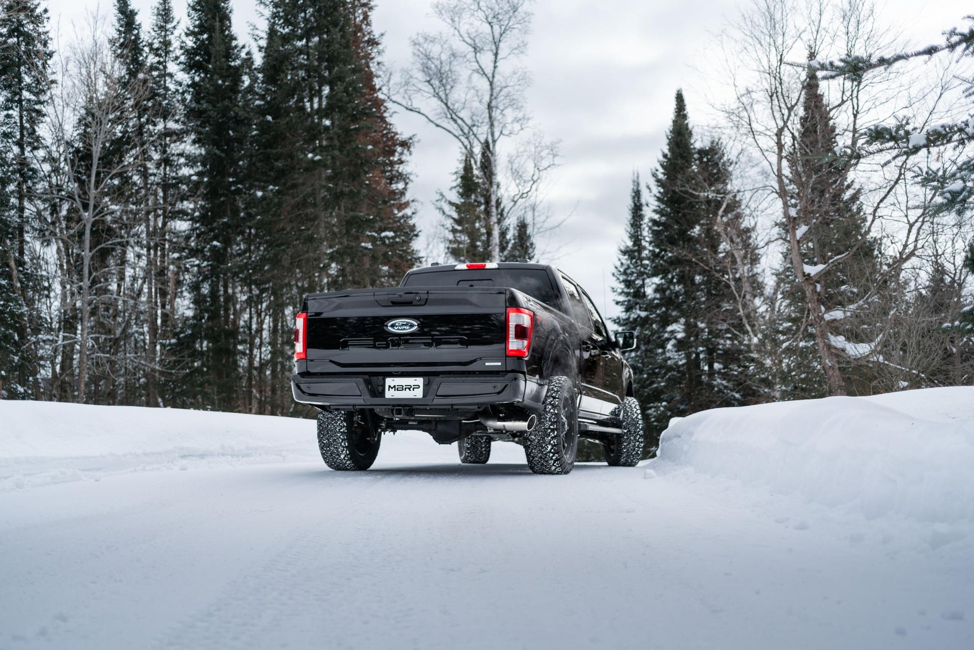 21-Up Ford F-150 4 Inch Cat Back Single Side Race version T409 Stainless Steel Exhaust System MBRP-9