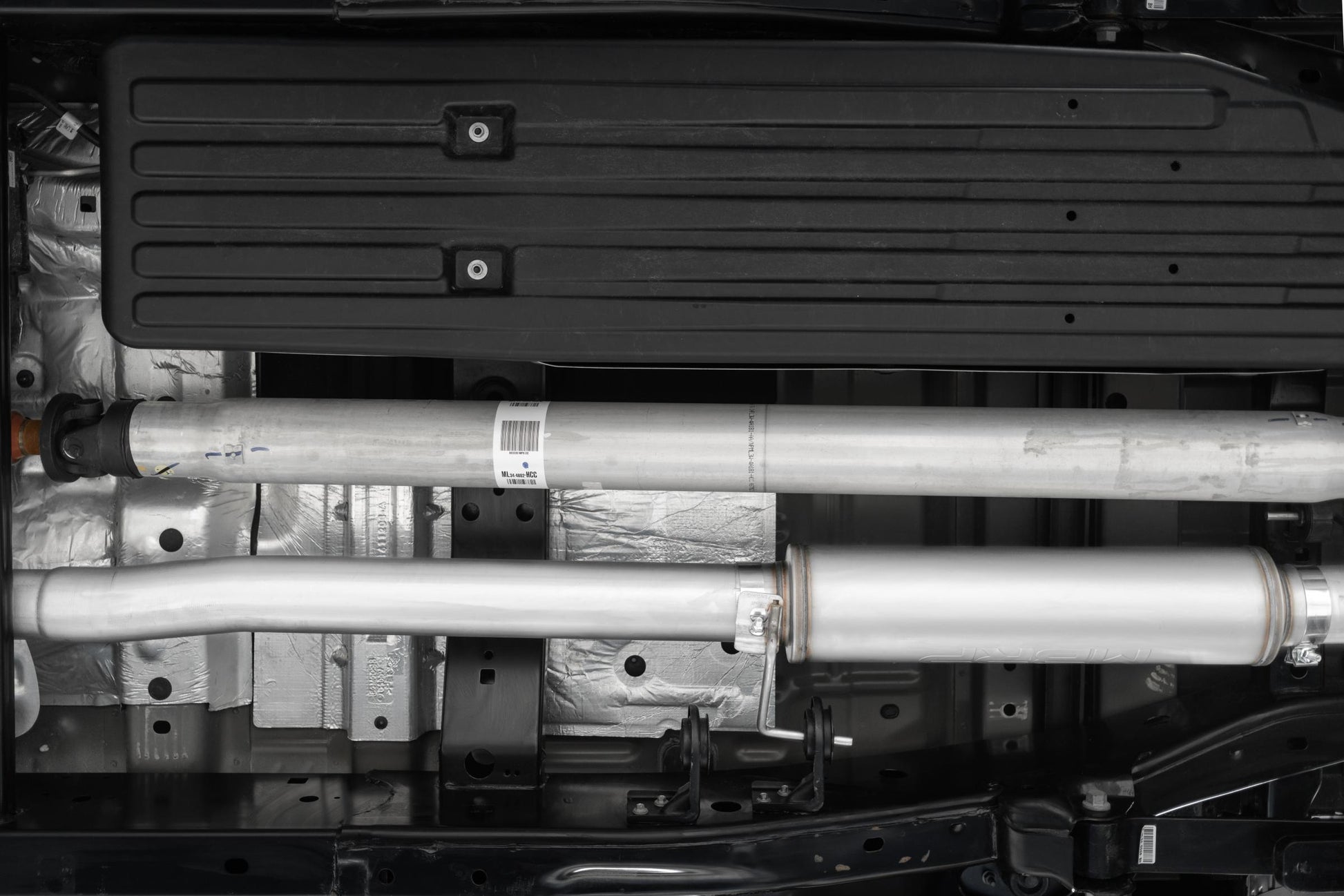 21-Up Ford F-150 4 Inch Cat Back Single Side Race Version Black Coated- Aluminized Steel Exhaust System MBRP-1