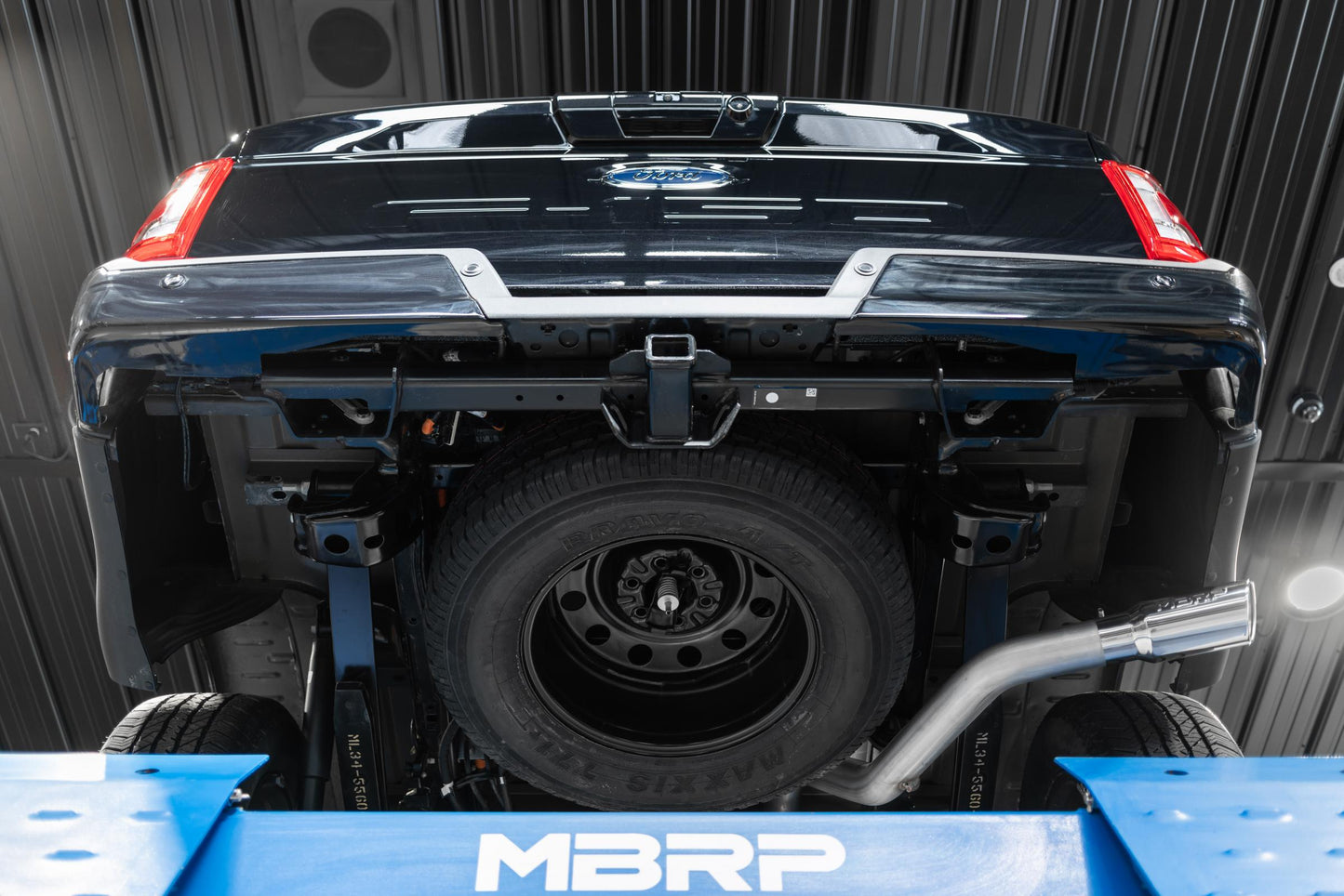 21-Up Ford F-150 Aluminized Steel 3 Inch Cat-Back Single Side Exhaust System MBRP-4