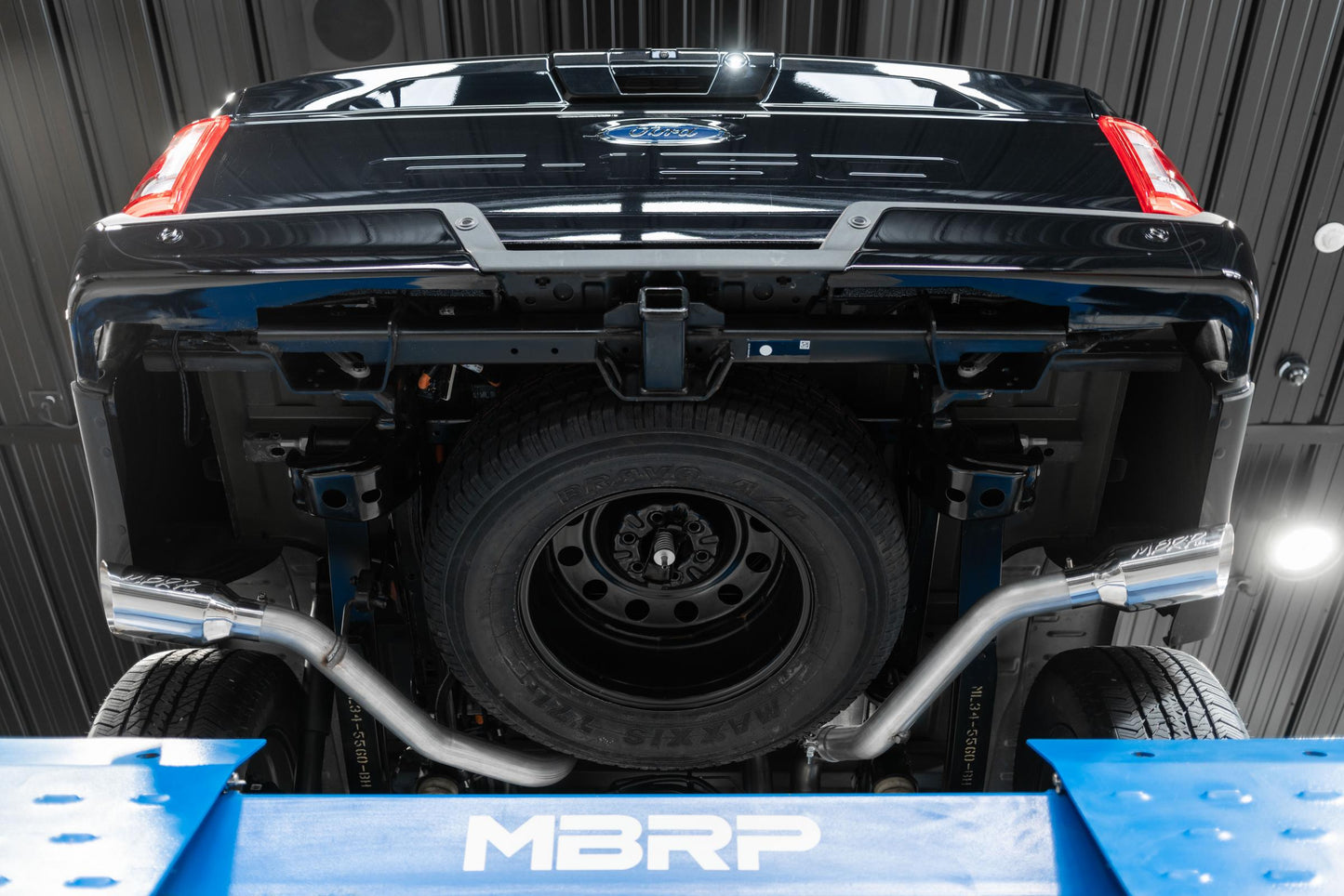 21-Up Ford F-150 T409 Stainless Steel 3 Inch Cat-Back 2.5 Inch Dual Split Side Exhaust System MBRP-7