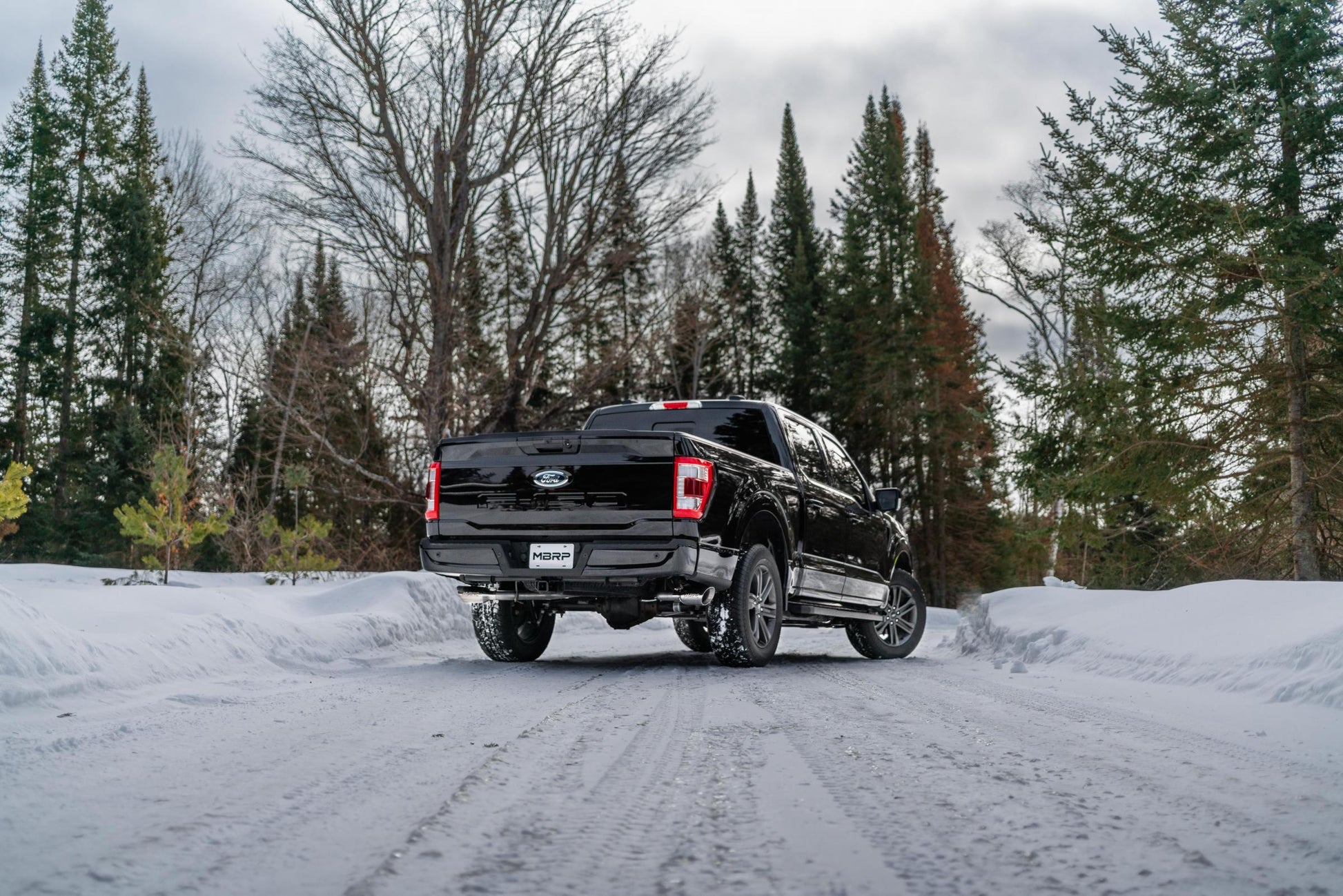 21-Up Ford F-150 T409 Stainless Steel 3 Inch Cat-Back 2.5 Inch Dual Split Side Exhaust System MBRP-10