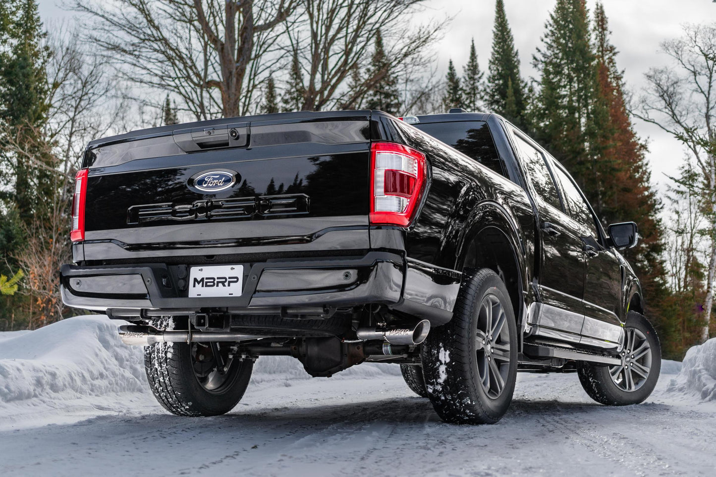 21-Up Ford F-150 T409 Stainless Steel 3 Inch Cat-Back 2.5 Inch Dual Split Side Exhaust System MBRP-11