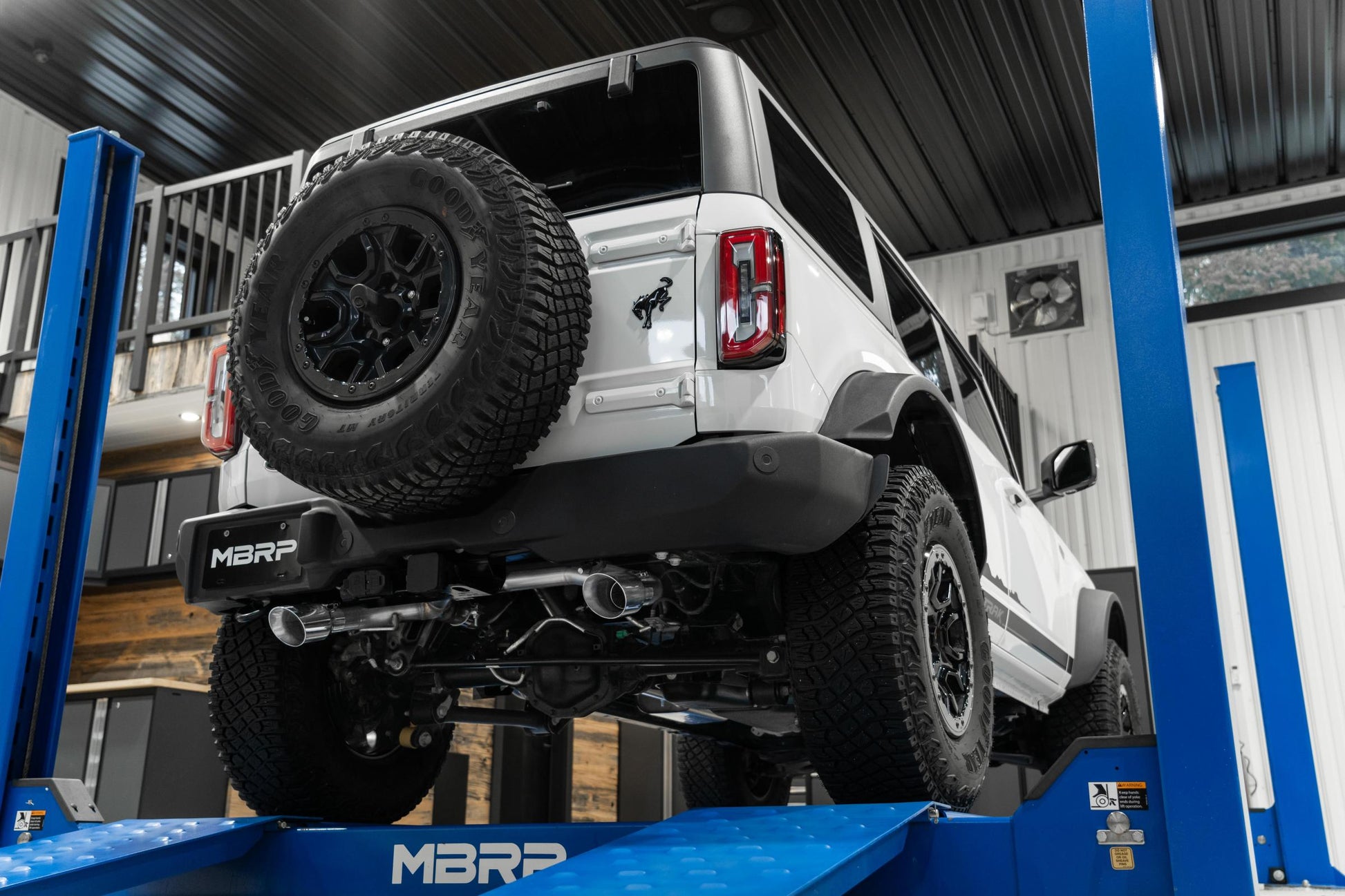 21-Up Ford Bronco 2.3L/2.7L EcoBoost 2/4-Door Black-Coated Aluminized Steel 3 Inch Cat-Back Dual Split Rear MBRP-4
