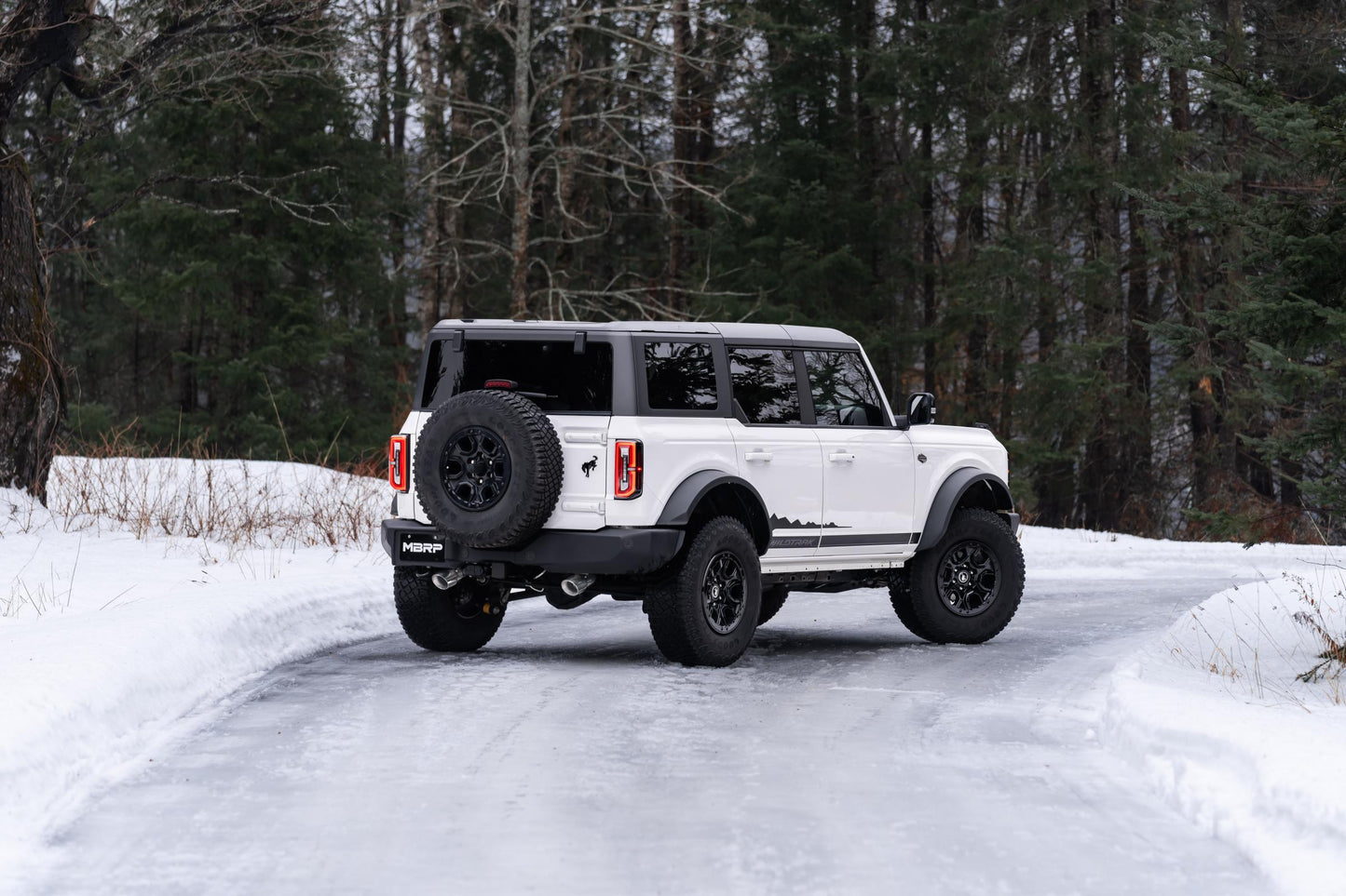 21-Up Ford Bronco 2.3L/2.7L EcoBoost 2/4-Door Black-Coated Aluminized Steel 3 Inch Cat-Back Dual Split Rear MBRP-5
