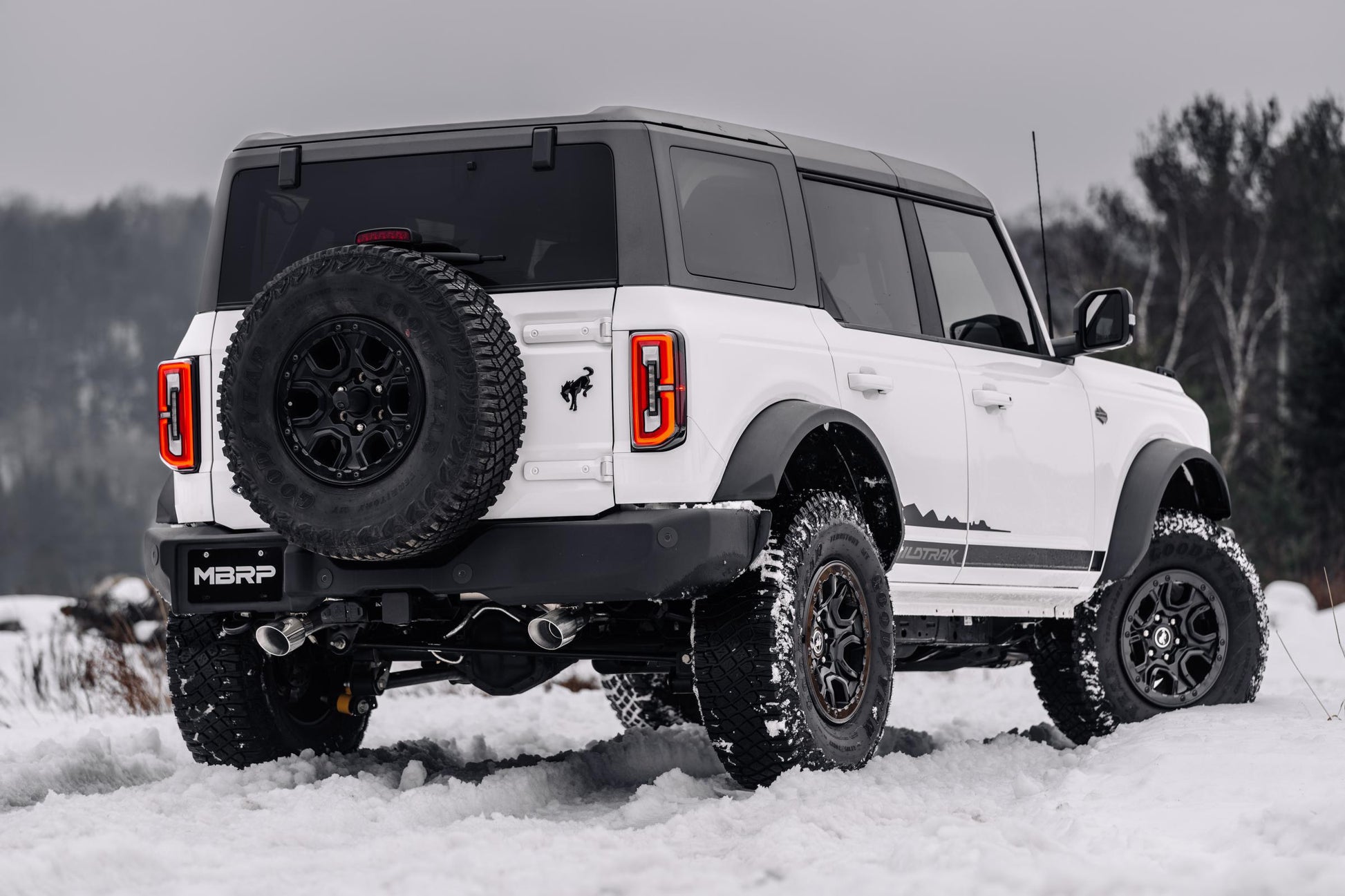 21-Up Ford Bronco 2.3L/2.7L EcoBoost 2/4-Door Black-Coated Aluminized Steel 3 Inch Cat-Back Dual Split Rear MBRP-6