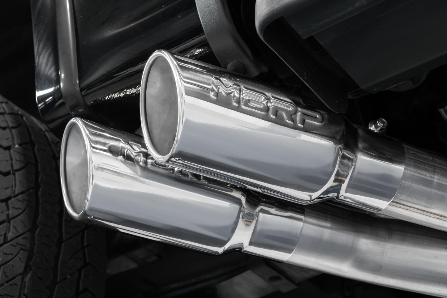 3 Inch Cat Back Exhaust System Pre-Axle Dual Outlet Black Coated Street Version For 15-20 Ford F-150 MBRP-10