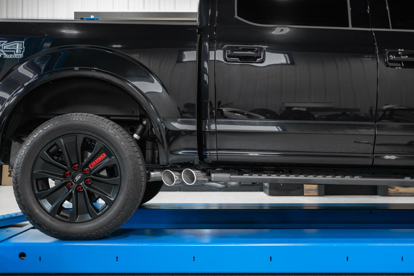 3 Inch Cat Back Exhaust System Pre-Axle Dual Outlet Black Coated Street Version For 15-20 Ford F-150 MBRP-12