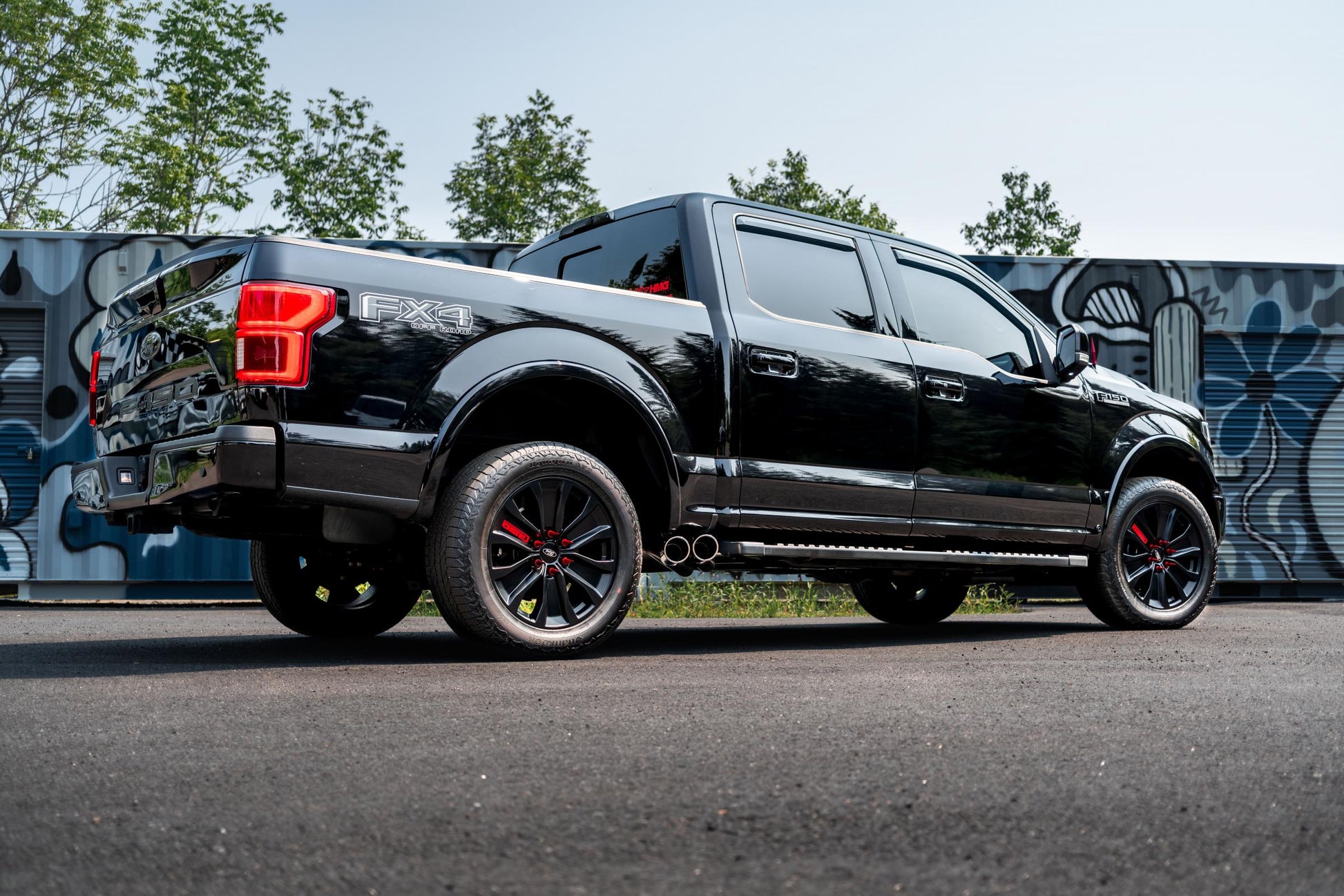 3 Inch Cat Back Exhaust System Pre-Axle Dual Outlet Black Coated Street Version For 15-20 Ford F-150 MBRP-16