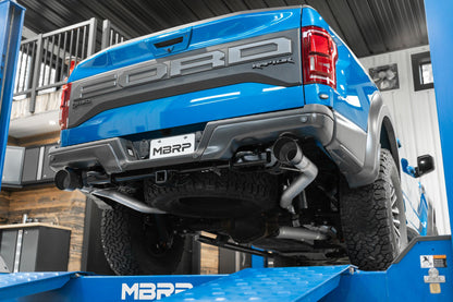 3 Inch Exhaust Resonator Back Dual Rear Exit T409 Stainless Steel For 17-20 Ford F-150 Raptor 3.5L EcoBoost MBRP-9