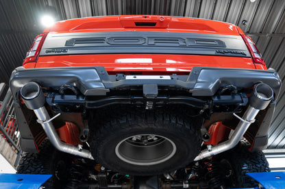 2021-Up Ford F-150 Raptor 3.5L EcoBoost HO 3 Inch Axle-Back Dual Rear Exit T304 Stainless Steel with Carbon Fiber Tips MBRP-2
