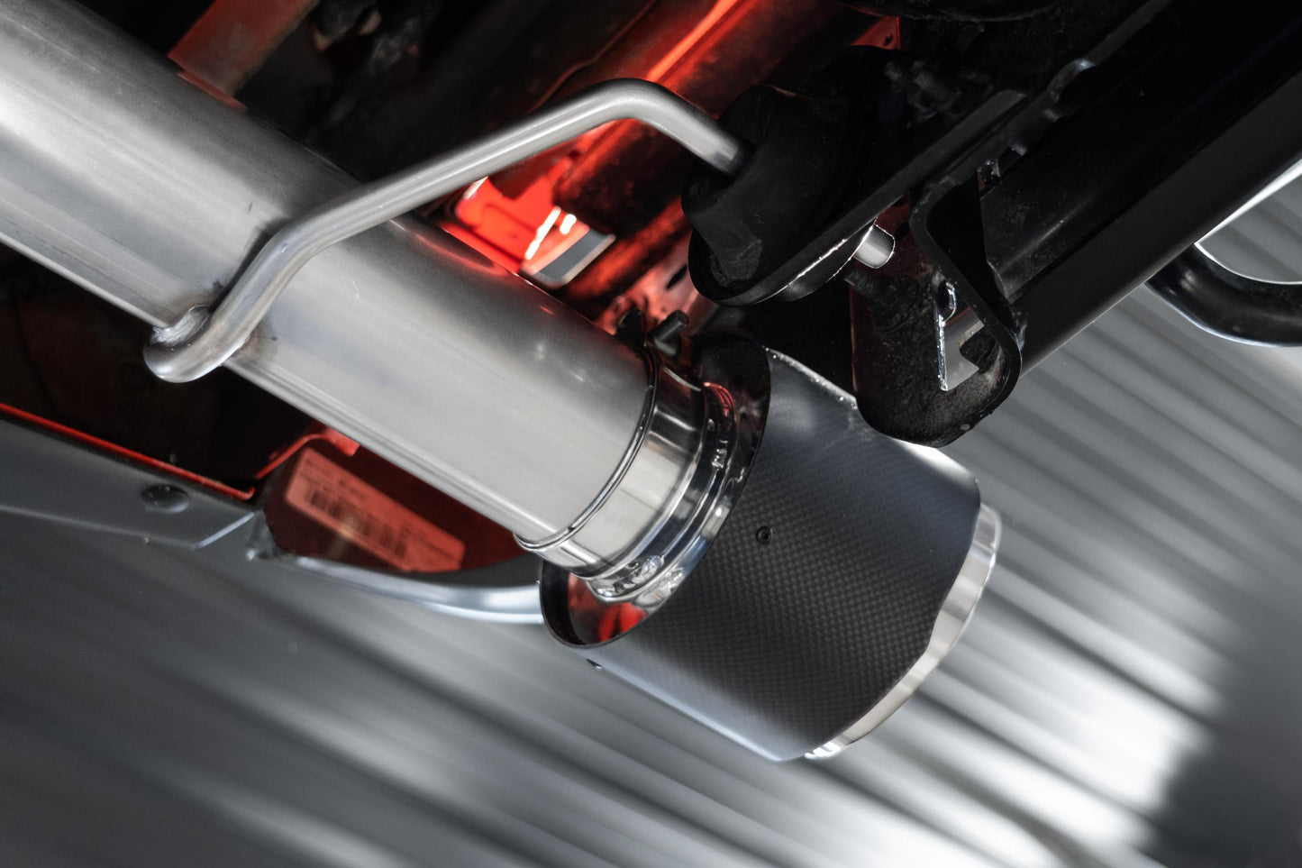 2021-Up Ford F-150 Raptor 3.5L EcoBoost HO 3 Inch Axle-Back Dual Rear Exit T304 Stainless Steel with Carbon Fiber Tips MBRP-5