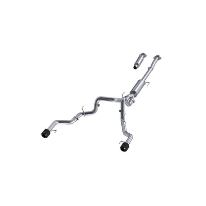 2021-Up Ford F-150 Tremor and 2022-Up Ford F-150 T304 Stainless Steel 3 Inch Cat-Back Dual Rear Exit With Carbon Fiber Tips Armor Pro Series MBRP