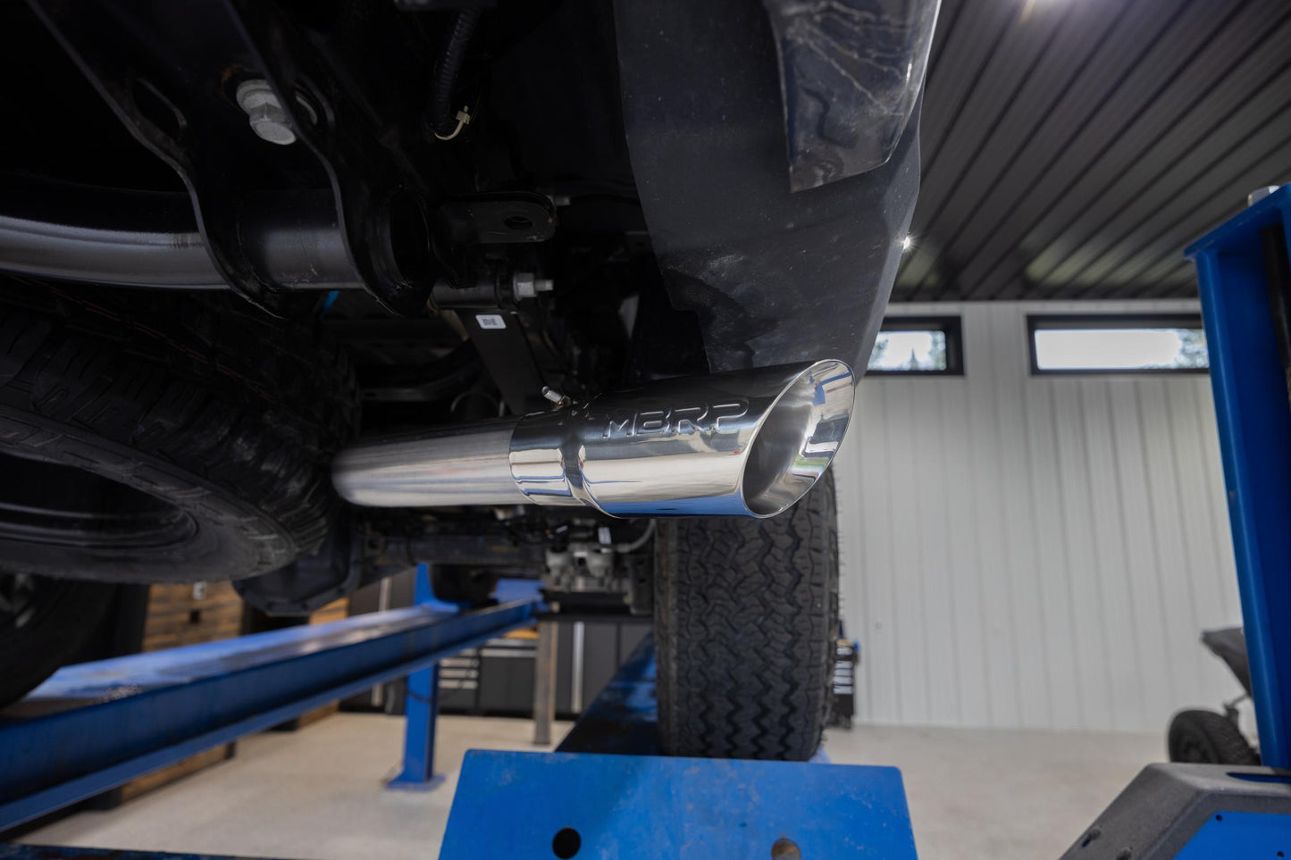 2024-Up Ford Ranger 2.3L Ecoboost Armor Pro T304SS 3-Inch Cat-Back Single Side Exit with Polished Tip MBRP-15