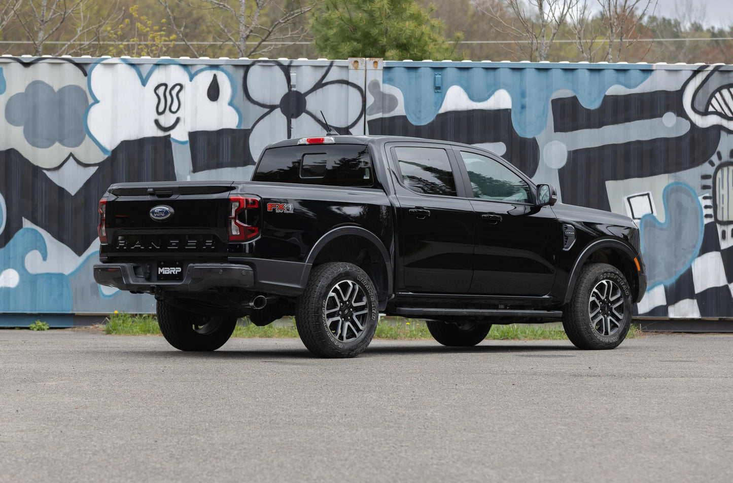 2024-Up Ford Ranger 2.3L Ecoboost Armor Pro T304SS 3-Inch Cat-Back Single Side Exit with Polished Tip MBRP-2