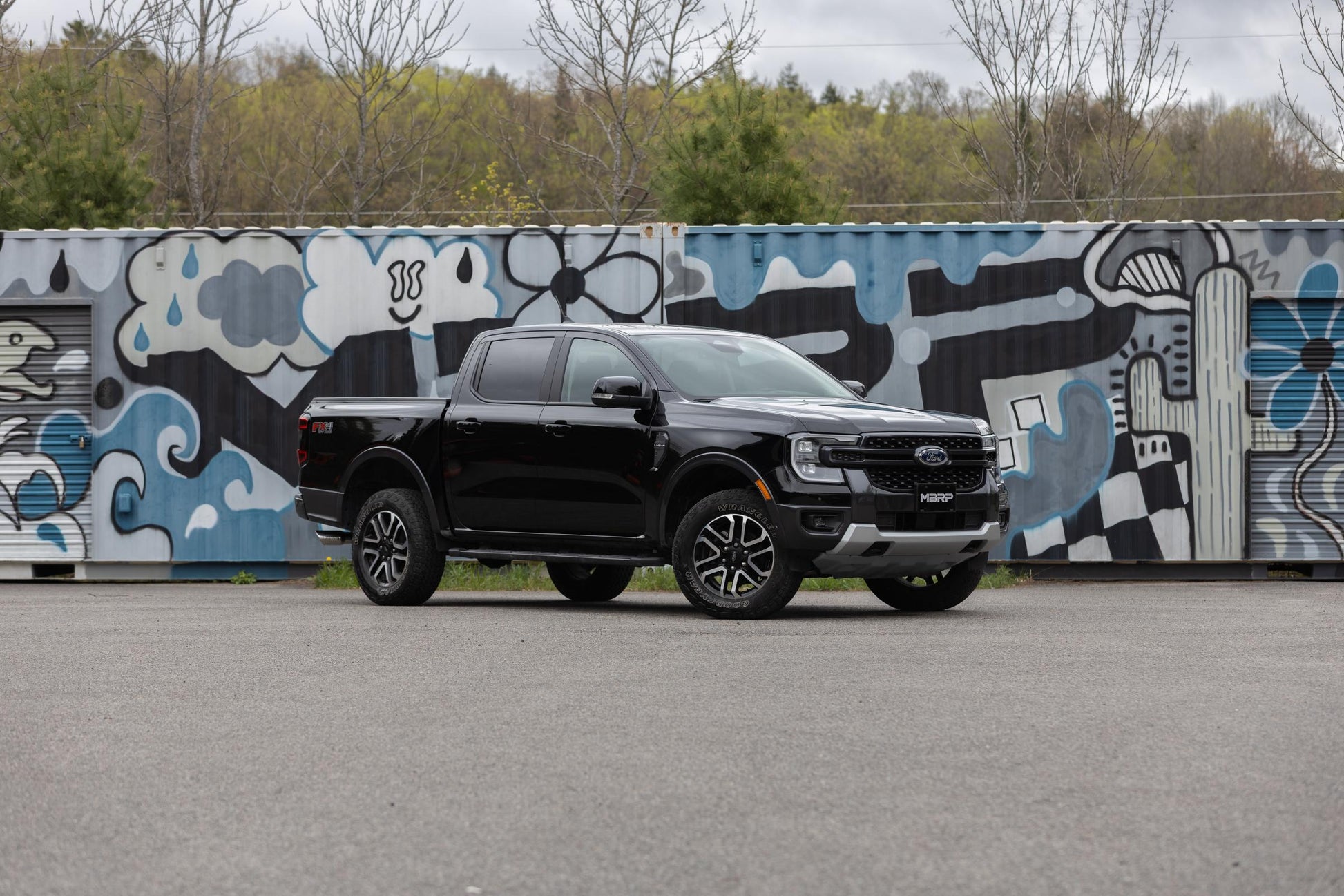 2024-Up Ford Ranger 2.3L Ecoboost Armor Lite Aluminized Steel 3-Inch Cat-Back Single Side Exit with Polished Tip MBRP-1