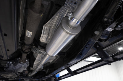 2024-Up Ford Ranger 2.3L Ecoboost Armor BLK Black-Coated Aluminized Steel 3-Inch Cat-Back Single Side Exit with Black Tip MBRP-11