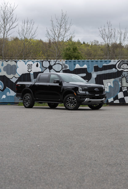 2024-Up Ford Ranger 2.3L Ecoboost Armor BLK Black-Coated Aluminized Steel 3-Inch Cat-Back Single Side Exit with Black Tip MBRP-3