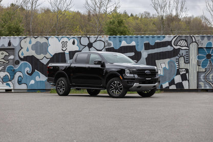 2024-Up Ford Ranger 2.3L Ecoboost Armor BLK Black-Coated Aluminized Steel 3-Inch Cat-Back Single Side Exit with Black Tip MBRP-1