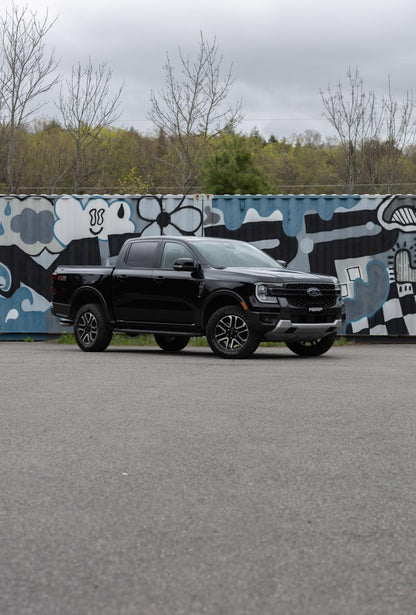 2024-Up Ford Ranger 2.3L Ecoboost Armor BLK Black-Coated Aluminized Steel 3-Inch Cat-Back Single Side Exit with Black Tip MBRP-3