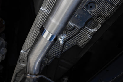 2024-Up Ford Ranger 2.3L Ecoboost Armor BLK Black-Coated Aluminized Steel 3-Inch Cat-Back Single Side Exit with Black Tip MBRP-7