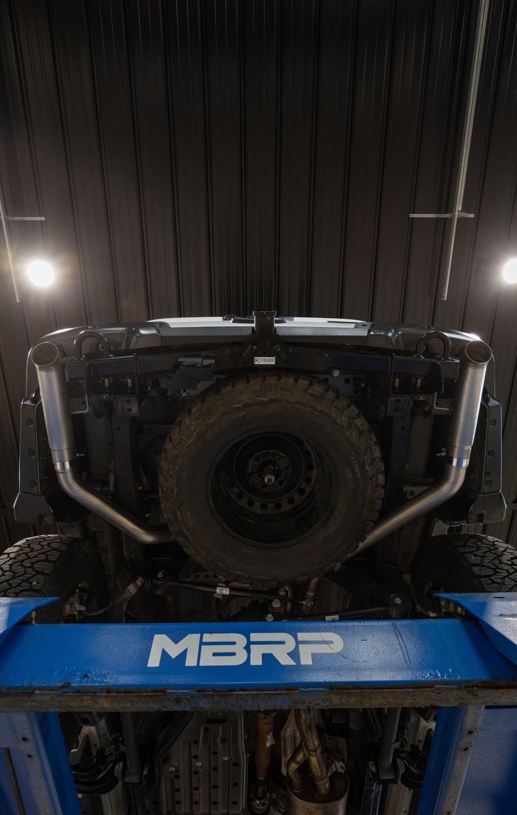 24-Present Ford Ranger Raptor 3.0L EcoBoost, Armor Pro 3-Inch Axle-Back Dual Rear Turn-Down MBRP-2