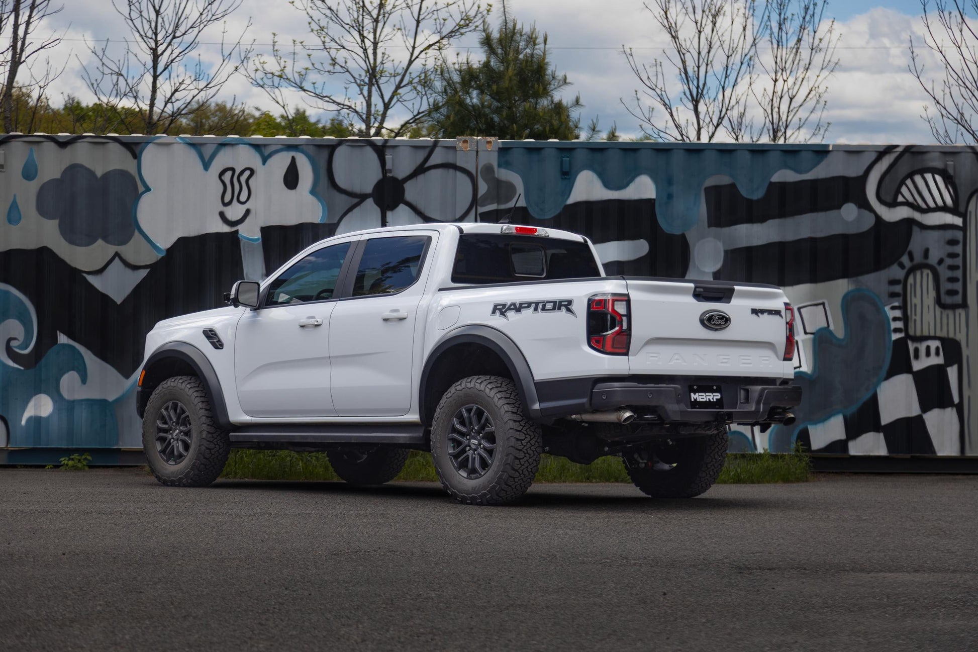 24-Present Ford Ranger Raptor 3.0L EcoBoost, Armor Pro 3-Inch Axle-Back Dual Rear Turn-Down MBRP-8