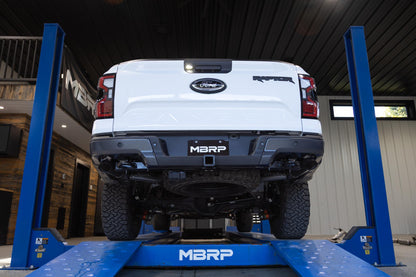 24-Present Ford Ranger Raptor 3.0L EcoBoost, Armor BLK 3-Inch Axle-Back Dual Rear Turn-Down MBRP-2