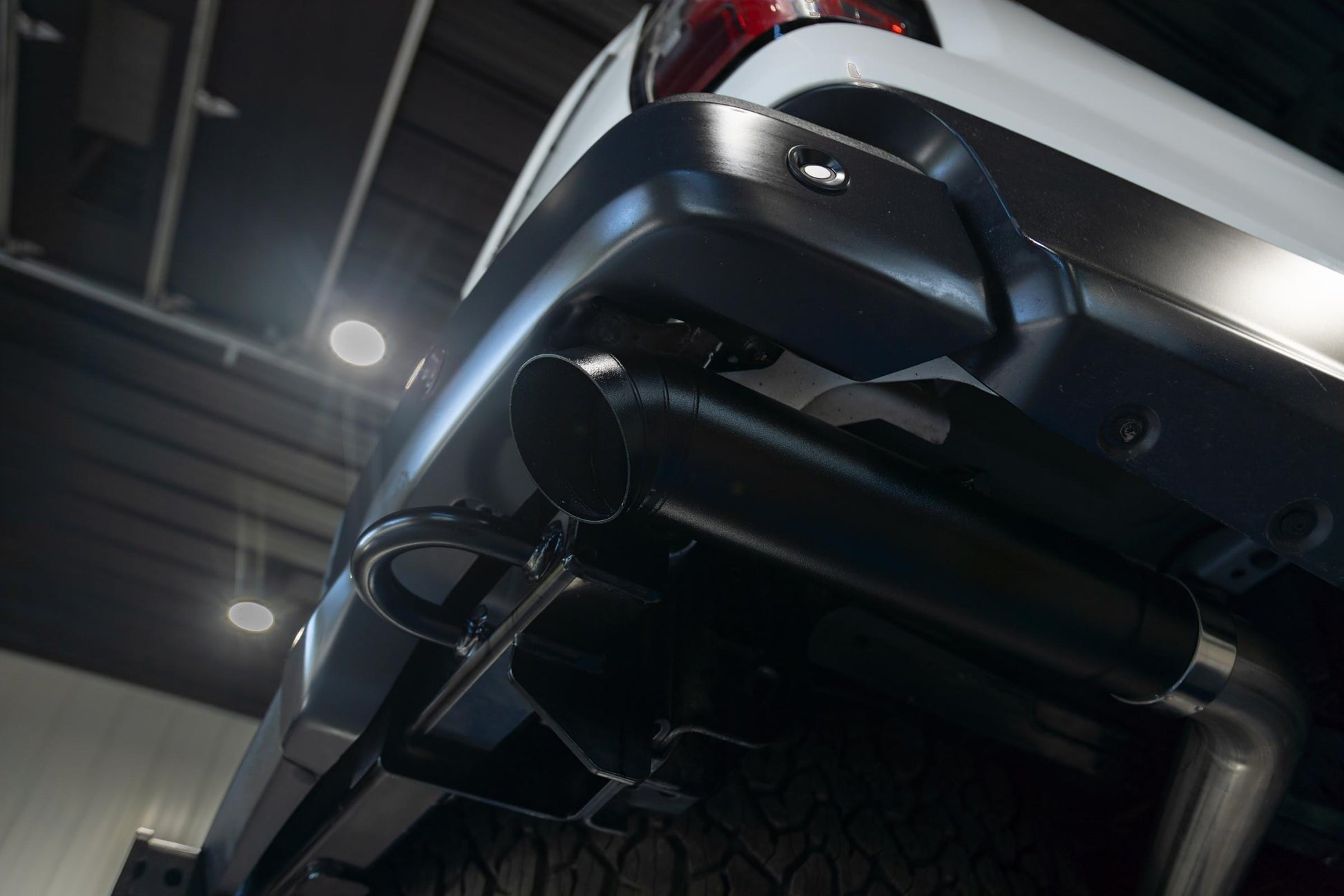 24-Present Ford Ranger Raptor 3.0L EcoBoost, Armor BLK 3-Inch Axle-Back Dual Rear Turn-Down MBRP-5