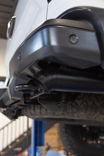 24-Present Ford Ranger Raptor 3.0L EcoBoost, Armor BLK 3-Inch Axle-Back Dual Rear Turn-Down MBRP-6