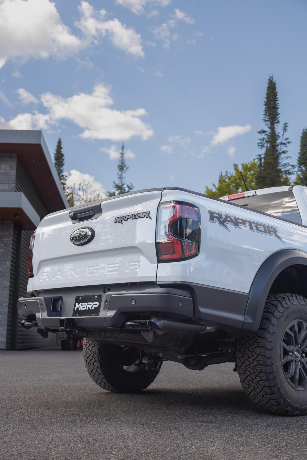 24-Present Ford Ranger Raptor 3.0L EcoBoost, Armor BLK 3-Inch Axle-Back Dual Rear Turn-Down MBRP-9