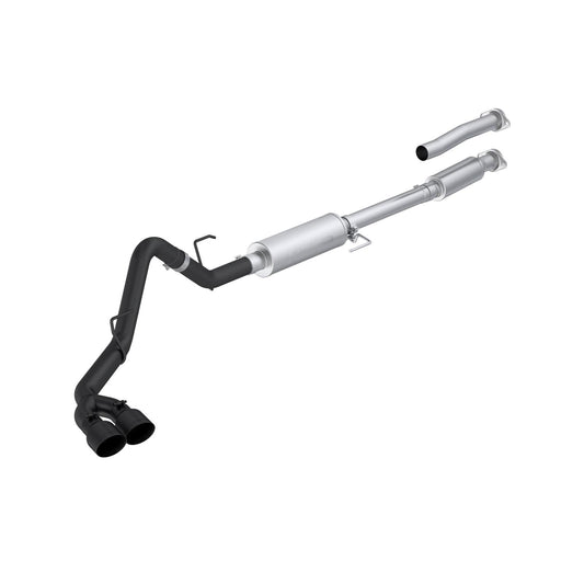 21-Present Ford F-150 2.7L/ 3.5L EcoBoost and 5.0L, Armor BLK 3-Inch Cat-Back Single Side with Dual Outlet MBRP