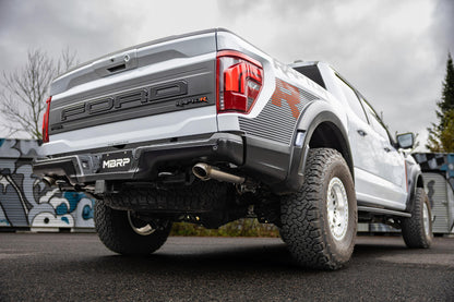 22-Present Ford F-150 Raptor 3.5L and Raptor R 5.2L Armor Pro 3-Inch Axle-Back Dual Split Rear Turn Down MBRP-12