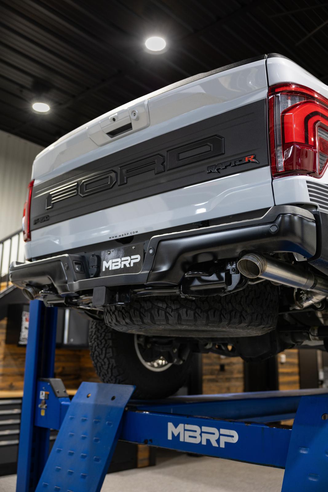 22-Present Ford F-150 Raptor 3.5L and Raptor R 5.2L Armor Pro 3-Inch Axle-Back Dual Split Rear Turn Down MBRP-3