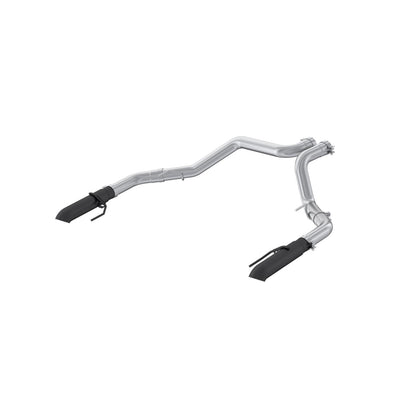 22-Present Ford F-150 Raptor 3.5L and Raptor R 5.2L Armor BLK 3-Inch Axle-Back Dual Split Rear Turn Down MBRP