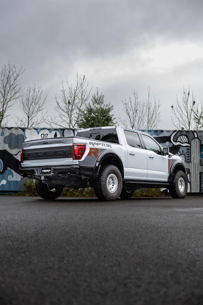22-Present Ford F-150 Raptor 3.5L and Raptor R 5.2L Armor BLK 3-Inch Axle-Back Dual Split Rear Turn Down MBRP-8