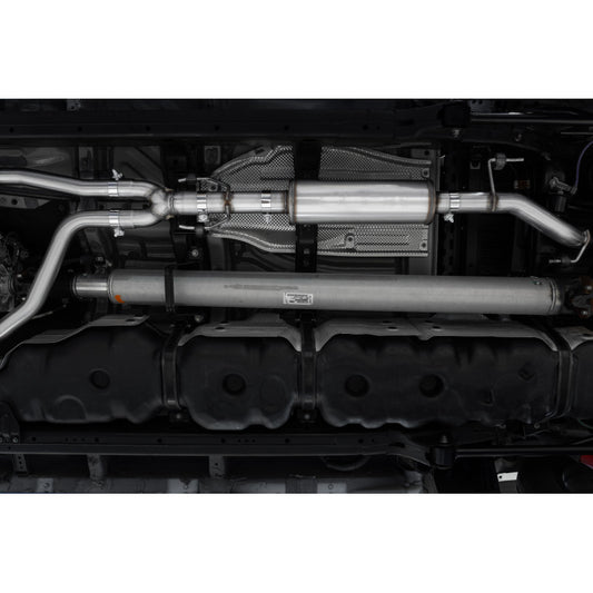 2022-Up Toyota Tundra 3.4L T304 Stainless Steel 2.5 Inch Dual Cat-Back Single Side Exit MBRP-1