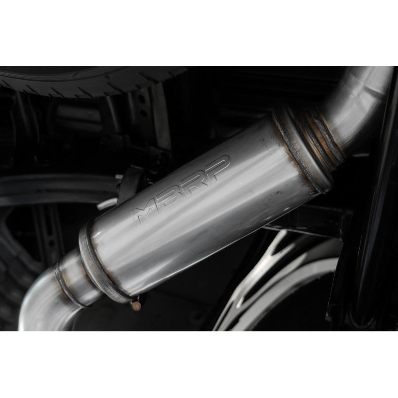 2022-Up Toyota Tundra 3.4L T304 Stainless Steel 2.5 Inch Dual Cat-Back Single Side Exit MBRP-3