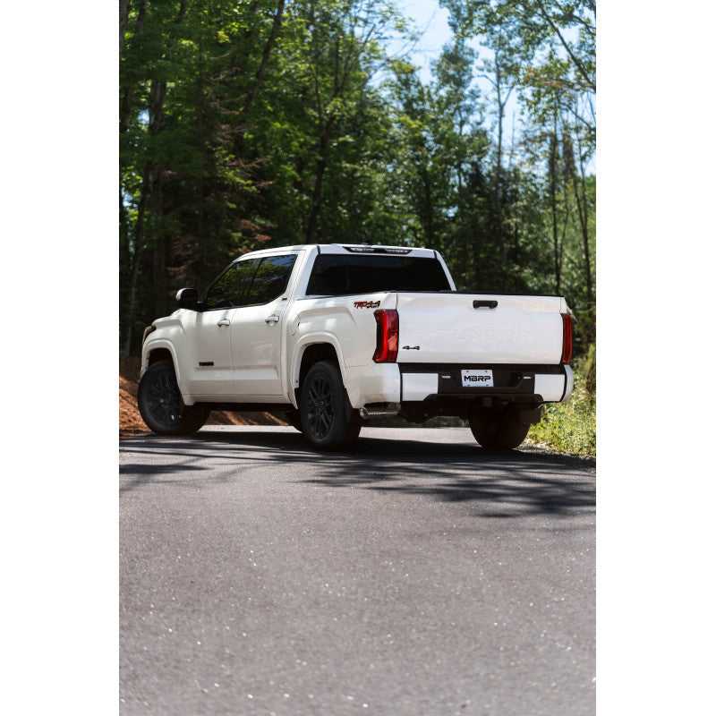 2022-Up Toyota Tundra 3.4L T304 Stainless Steel 2.5 Inch Dual Cat-Back Single Side Exit MBRP-4