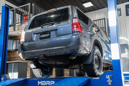03-24 Toyota 4Runner 11-16 Toyota Land Cruiser Prado Armor Pro T304 Stainless Steel 2.5 Inch Cat-Back High Clearance Turn Down Single Rear Exit Exhaust System MBRP-10