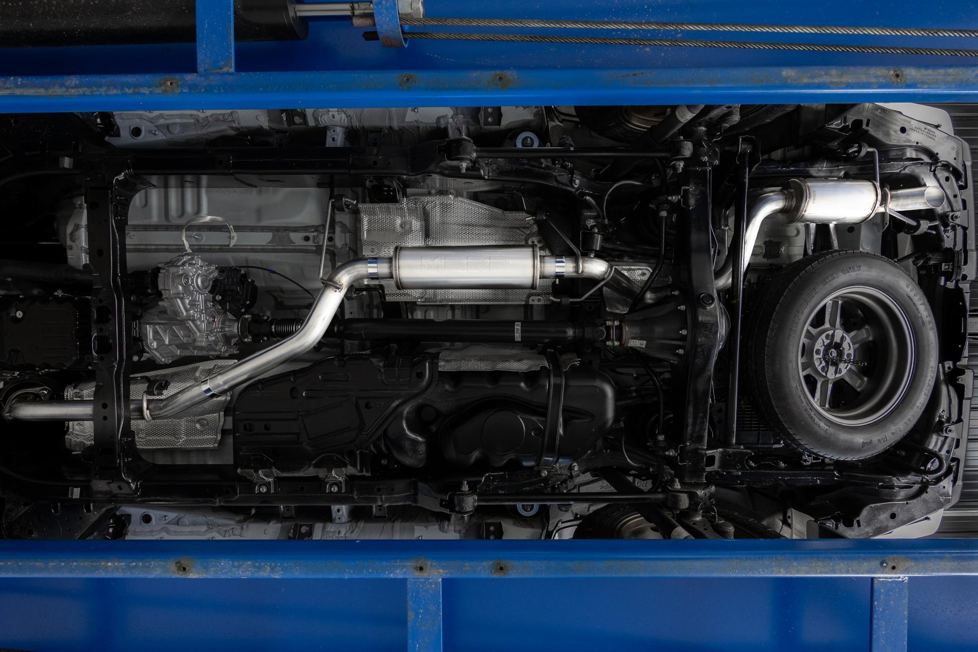 24-Present Toyota 4Runner, Armor Lite, Overland 3-Inch Cat-Back Single Rear, High-Clearance Turndown, MBRP-4
